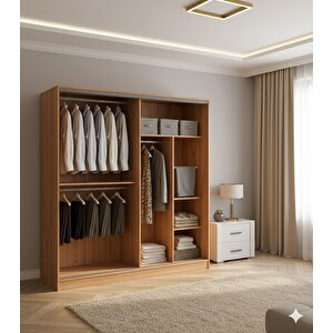 Bulut Sürgülü Dolap Gardırop 230 Cm  - Montaj Dahil-aç