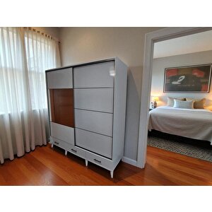 Güneş Sürgülü Dolap Gardırop 180 Cm  - Montaj Dahil-byz