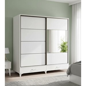 Güneş Sürgülü Dolap Gardırop 180 Cm  - Montaj Dahil-byz