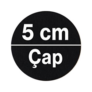 Yapışkanlı Zemin Koruyucu Keçe 50 Mm (8'li Paket) Masa Sandalye Mobilya Koltuk Ayak Keçesi Siyah