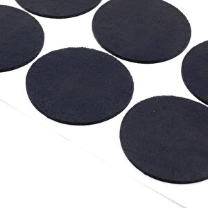 Yapışkanlı Zemin Koruyucu Keçe 50 Mm (8'li Paket) Masa Sandalye Mobilya Koltuk Ayak Keçesi Siyah