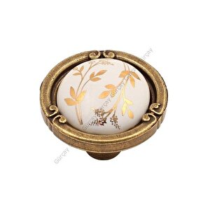 Narin Porselen Antik Çekmece Kapak Kulpu (2 Adet) 128mm