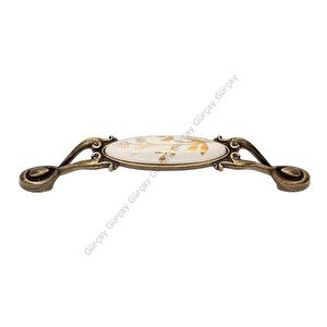 Narin Porselen Antik Çekmece Kapak Kulpu (2 Adet) 128mm