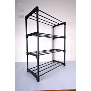 Teno Çok Amaçlı Raf - 4 Katlı Metal Ayakkabılık - Organizer - Kitaplık - Kurutmalık - Düzenleyici - Çiçeklik
