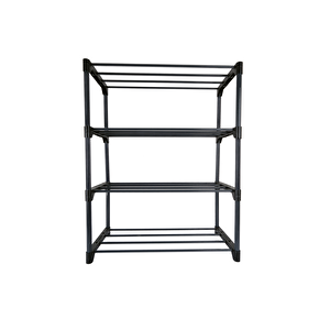 Asvera Teno Çok Amaçlı Raf - 4 Katlı Metal Ayakkabılık - Organizer - Kitaplık - Kurutmalık - Düzenleyici - Çiçeklik
