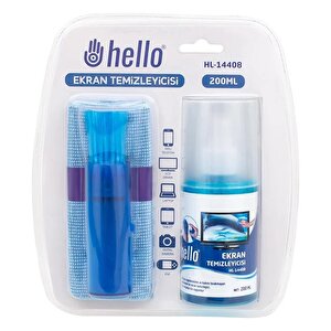 Hl-14408 Sprey + Fiber Bez + Fırça 200 Ml. Lcd Ekran Temizleme Seti