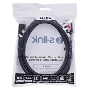 S-link Sl-hdm4k011 19+1 V2.0 4k 60hz 1.5 Metre Hdmi Kablo