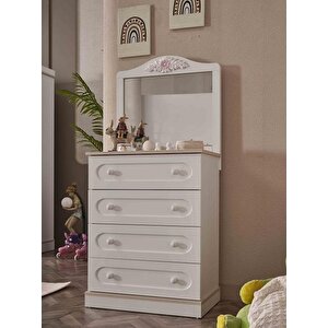 Şifonyer-ayna Urlu 90449 Pari̇s Model Suntalem Kalite Beyaz Renk El Yapım