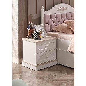 Komodin Urlu Model 90446 Pari̇s 2 Çekmeceli Beyaz Renk Kutuda Sevk El Yapım