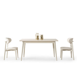 Petek Modern 4 Sandalyeli Açılır Masalı Yemek Masası Takımı
