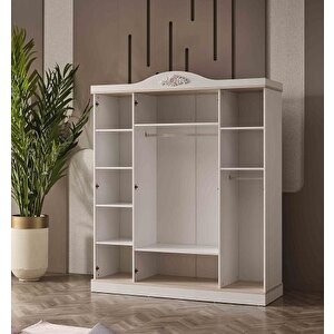Dolap Urlu Pari̇s 90443 Model Gardirop 4 Ahşap Kapaklı Kalite Malzeme El Yapim