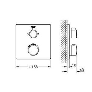 Grohe Grohtherm Termostatik Banyo/duş Bataryası 2 Çıkışlı Divertörlü - 1022092430