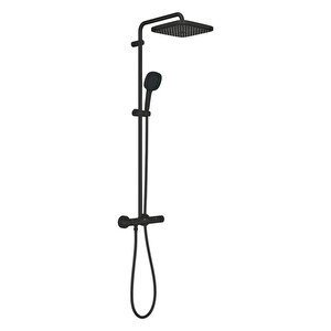 Tempesta Cube Duş Sistemi Termostatik Duş Bataryalı Mat Siyah - 266892431