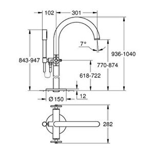 Grohe Atrio Banyo/duş Bataryası - 25272al0