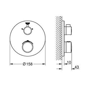 Grohe Grohtherm Termostatik Banyo/duş Bataryası 2 Çıkışlı Divertörlü - 1022082430