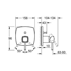 Grohe Grandera Ankastre Banyo/duş Bataryası - 24260ig0