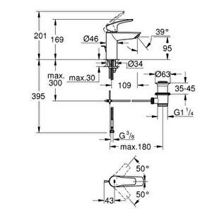 Grohe Eurosmart Tek Kumandalı Lavabo Bataryası S-boyut - 332652433