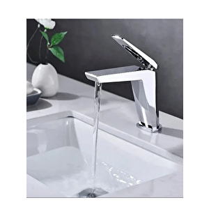 Modern Premium Lavabo Bataryası Sıcak-soğuk Girişli Krom