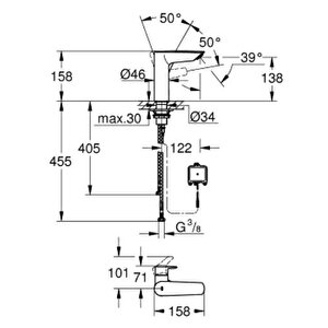 Grohe Eurosmart Tek Kumandalı Lavabo Bataryası M-boyut - 239752433
