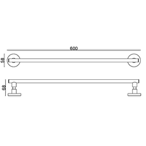 Flora Uzun Havluluk 60 Cm Krom-fl10-025