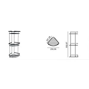 Zerri̇n Üçlü 19x19 Metal Si̇yah -dkp10-033.4