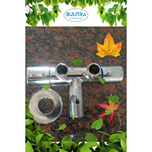 Buli̇tra Su Armatürleri Çift Çıkışlı Taharet Musluğu - Ara Musluk 1/2 'den 3/8'e Aç/kapa 1. Kalite