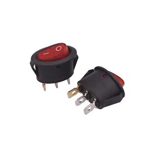 25mm Işıklı Oval On-off Anahtar Switch