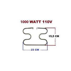Arçelik K-2366 Uyumlu  Mt Inox Tost Makinesi Rezistansı 110v 1000watt