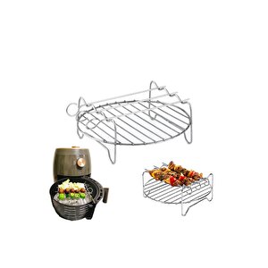 Airfryer Şiş Izgarası Xiaomi 3.5 Lt Ve Philips 4.1 Lt İle Uyumlu Hava Fritözü Şiş Izgarası 18 Cm