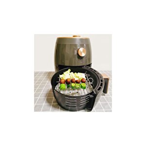 Airfryer Izgara Teli, Universal Boyutta, Çeli̇k Tel, Izgara Şiş Ve Ekmek Kızartma Rafı Seti