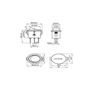 Kcd1-3 Oval Işıklı On-off Anahtar 3 Pin Ic-134b