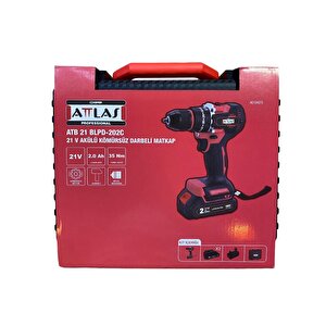 Attlas Atb 21 Blpd-202c 21v 2x2.0 Ah Çift Akülü Kömürsüz Darbeli Matkap