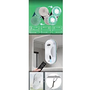 Kwc-7130 Uzaktan Kumandalı Sıvı Püskürtmeli Cam Silme Robotu