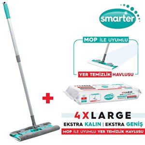 Magic Mop + Yer Temizlik Havlusu Hediyeli Paspas Mandallı Set Yüzey Bez Uyumlu