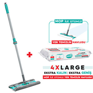 Magic Mop + Yer Temizlik Havlusu Hediyeli Paspas Mandallı Set Yüzey Bez Uyumlu