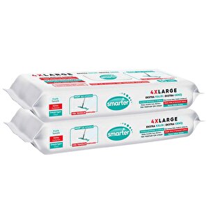 2 Adet Yer Temizlik Havlusu Bezi 4xl Mopa Uyumlu Yüzey Beyaz Sabun Kokulu Sirke Ve Karbonat Katkılı 60 Yaprak