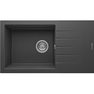 Real P011 Assos 86 Xl Antrasit Granit Mutfak Eviyesi 86×43.5 Cm