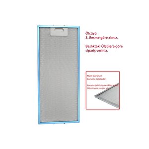Ankastre Aspiratör Alüminyum Yağ Filtresi 205 Mm X 478 Mm