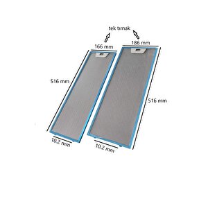 18.6 X 51.5 / 16.6 X 51.5 Bosch Aspiratör Filtre