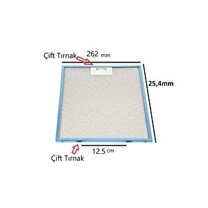 Vestel Adb-6002 Ankastre Davlumbaz Alüminyum Yağ Filtresi 26,2 Mm X 25,4 Mm