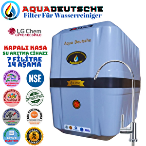 Elegance Antrasi̇t Gri̇ 7 Fi̇li̇tre 14 Aşama 8 Li̇tre Alkali̇ Mi̇neral Ve Jakobi̇ Tatlandiricili Su Aritma Ci̇hazi