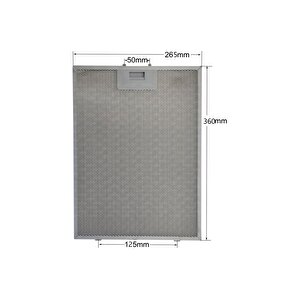 Ankastre Aspiratör Davlumbaz Alüminyum Metal Yağ Filtre 265x360mm