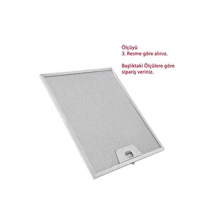 Ankastre Aspiratör Alüminyum Yağ Filtresi 255 Mm X 302 Mm Tek Tırnaklı