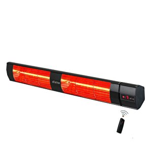 Halogen Black Twin Pro 2000+2000=4000 Watt Kumandalı Dış Mekan Isıtıcı Cafe Balkon Teras