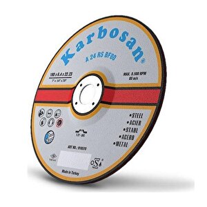 Karbosan Metal Kesici Taş Disk Taşlama Spiral Demir Kesme Diski 180x3.0x22.23 Mm