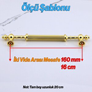 Kader Gold Metal Kulp 160 Mm- 16 Cm Mobilya Çekmece Mutfak Dolabı Dolap Kulpları Kulbu Kulpu Altın