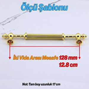 Kader Gold Metal Kulp 128 Mm- 12.8 Cm Mobilya Çekmece Mutfak Dolabı Dolap Kulpları Kulbu Kulpu Altın
