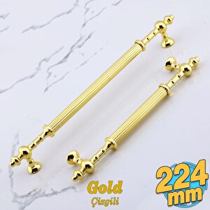 Kader Gold Metal Kulp 224 Mm- 22.4 Cm Mobilya Çekmece Mutfak Dolabı Dolap Kulpları Kulbu Kulpu Altın