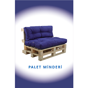 İç Ve Dış Mekan Palet Minderi, Balkon Minderi, Oturma Ve Yer Minderi 2 Li Saksmavi Koyu Lacivert