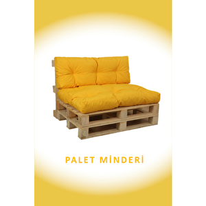 İç Ve Dış Mekan Palet Minderi, Balkon Minderi, Oturma Ve Yer Minderi 2 Li Sarı Sarı